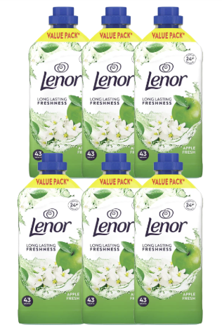 Lenor Apple Fresh Fabric Softener 43 Washes x 6